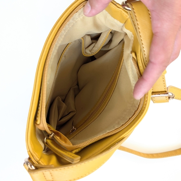 United Colors Of Benetton Yellow, Pink  And Orange Crossbody Bag ~ Like New - Picture 9 of 10